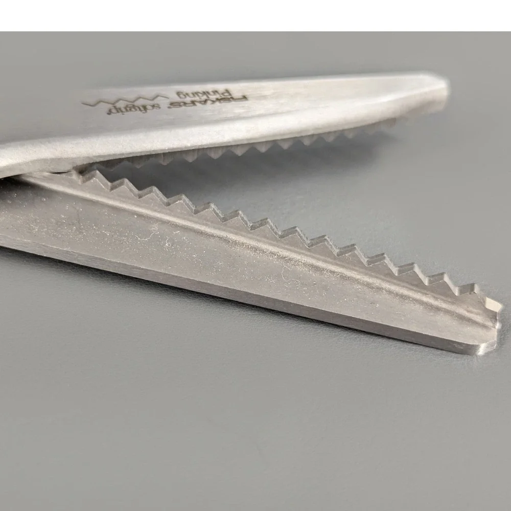 Fiskars Softgrip Pinking Shears Orange Gray Stainless Steel Zig Zag Scissors